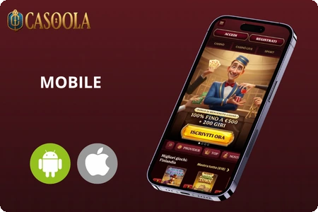 Sito mobile aperto su iOS e Android