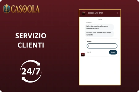 Finestra della live chat con l'operatore